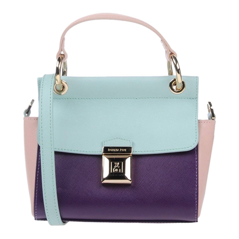 $275 🇮🇹 Patrizia Pepe LIKE NEW Small Color Block Handbag Leather Cross-body